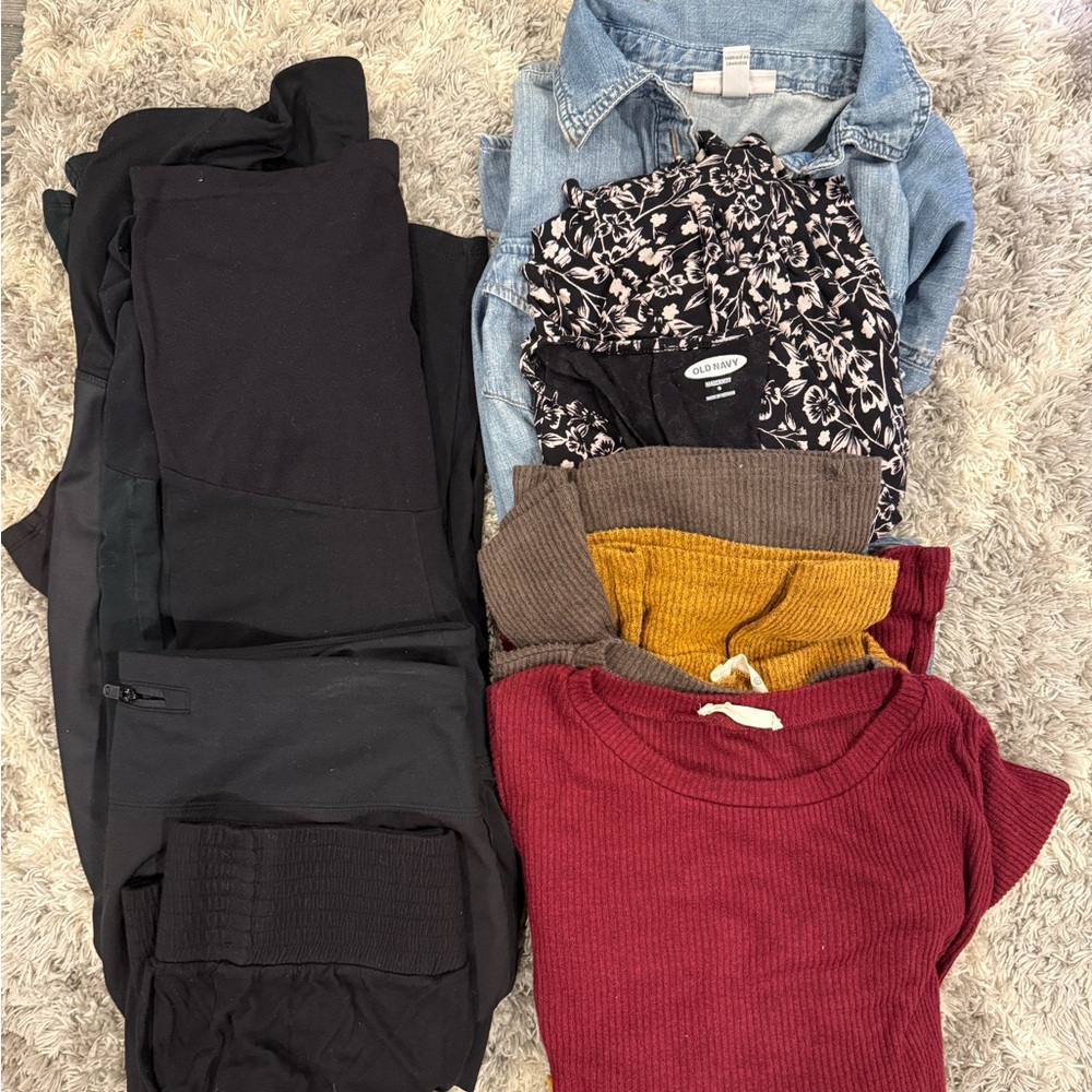 Black Leggings and Assorted Tops Bundle